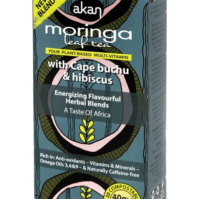 Tè alla moringa, Cape Buchu e ibisco (40 g/1,4 once)