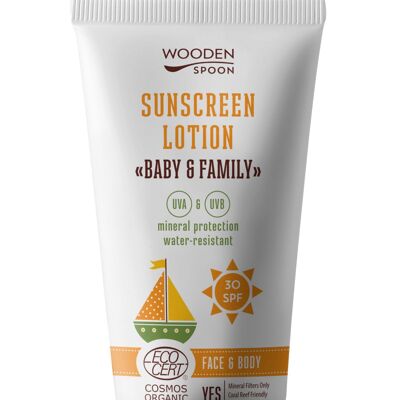 Organic Sunscreen Lotion "Baby & Family" 30 SPF, 150ml