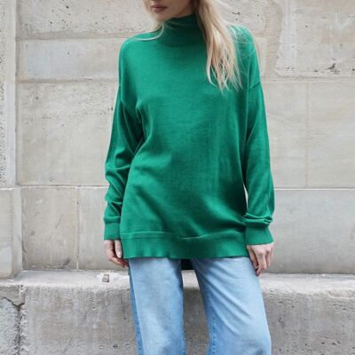 GREEN high-neck sweater - PHOEBEE