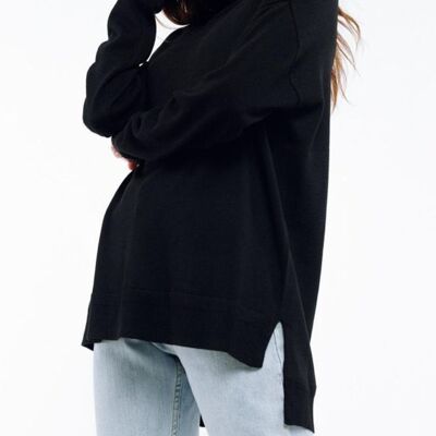 BLACK high-neck sweater - PHOEBEE