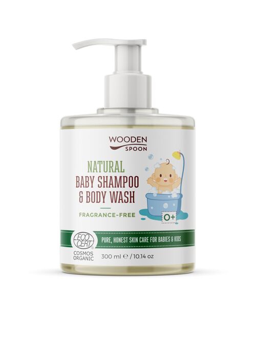 ORGANIC CERTIFIED BABY SHAMPOO & BODY WASH “FRAGRANCE FREE”