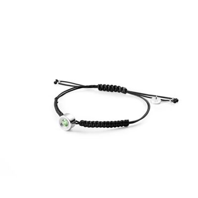 BRACCIALE MACRAME E PERIDOTTO NATURALE