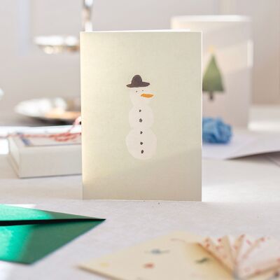 Cartolina di Natale – pupazzo di neve