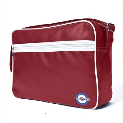 Retro Flight Bag Burgundy/White