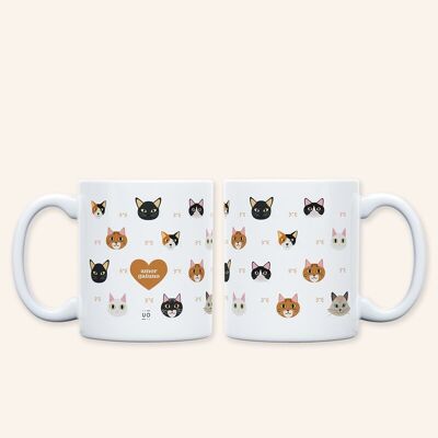 Cat love mug