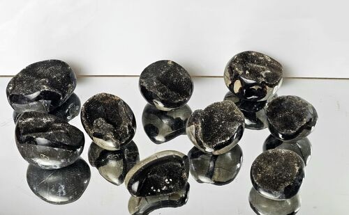 Black Septarian Crystal Geodes