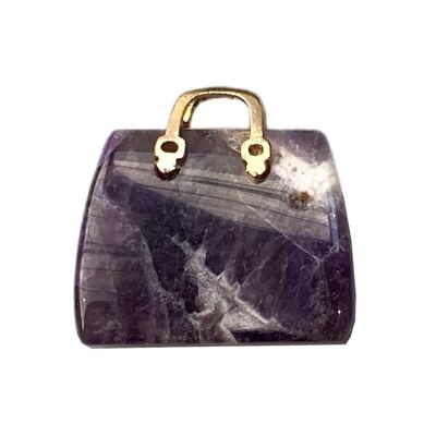 Mini Crystal Handbags, 2-2.5cm, Amethyst