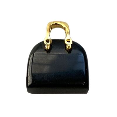 Mini Crystal Handbags, 2-2.5cm, Black Obsidian