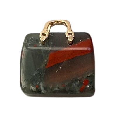 Mini bolsos de cristal, 2-2.5 cm, piedra de sangre