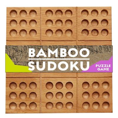 Casse-tête Sudoku en bambou, Project Genius, EC305, 14x14x3cm