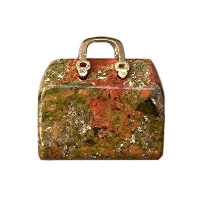 Mini Handbags, 2-2.5cm, Unakite