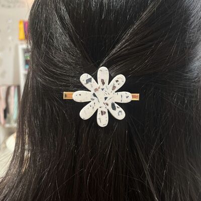 Jesmonit-Haarspange – Blumenform – 3 Farben