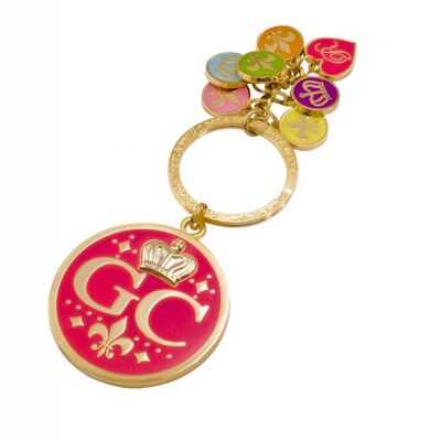 GC, Schlüsselanhänger, pink, gold