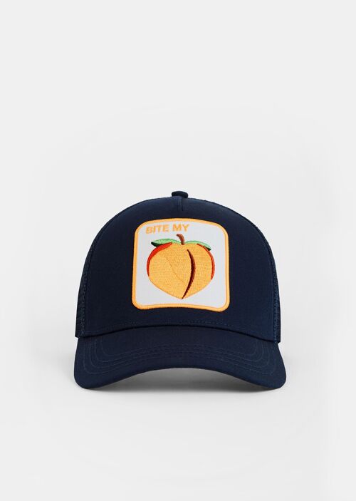 Bite My Peach Navy Blue