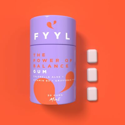 Chicle vitamínico natural - FYYL GUM - EL PODER DEL EQUILIBRIO - 50 piezas