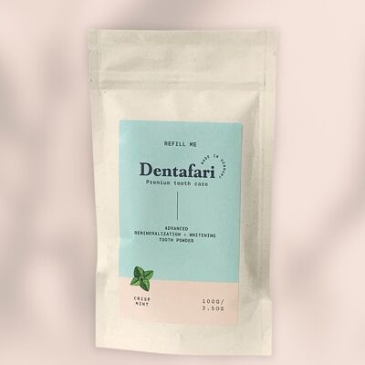 Recarga de polvo dental remineralización + blanqueamiento dental Crisp Mint