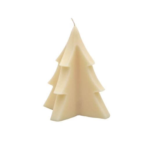 Vegan Wax Christmas Tree Candle | Natural | Handmade - 1 piece