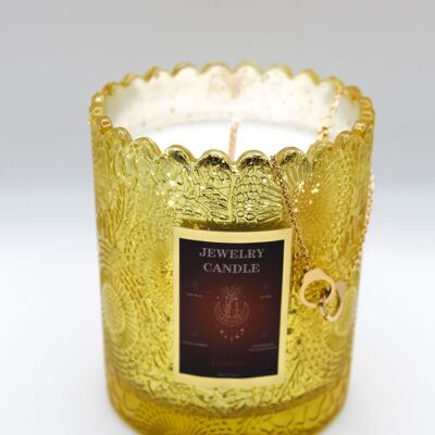 Gold stainless steel jewel candle - FLEUR D'EAU