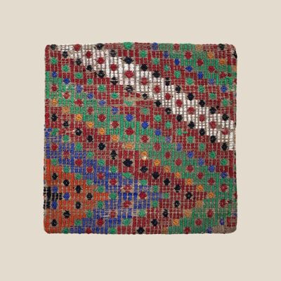 Cojín turco Sevde - Reciclado de alfombras antiguas, 40x40cm, lana