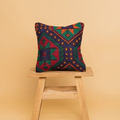 Cuscino turco Leyla - Riciclato da tappeti vintage, 40x40 cm, lana