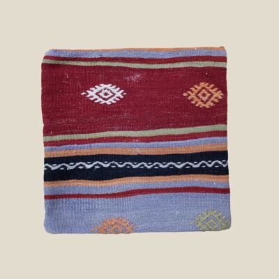 Cojín turco Irem - Reciclado de alfombras antiguas, 40x40cm, lana