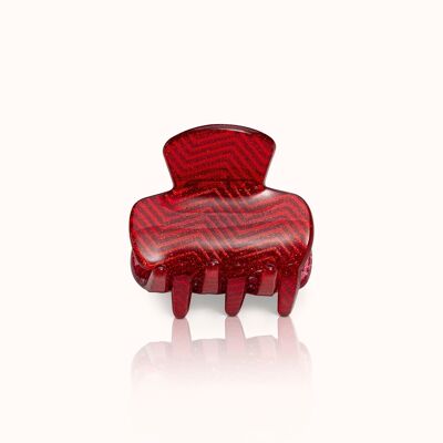 Hair clip Small Red Glitter