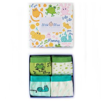 Milk&Moo Ensemble de 4 chaussettes pour bébé Cacha Frog et Sangaloz, 12-24 mois 2