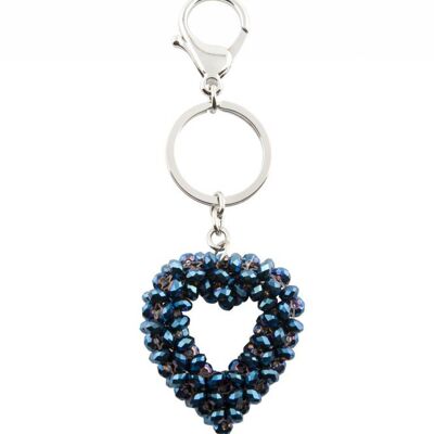 Crystal Schlüsselanhänger, Herz, blau