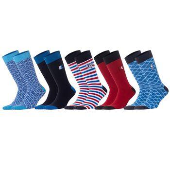 Biggdesign Ocean Chaussettes Pour Hommes Lot De 5 5