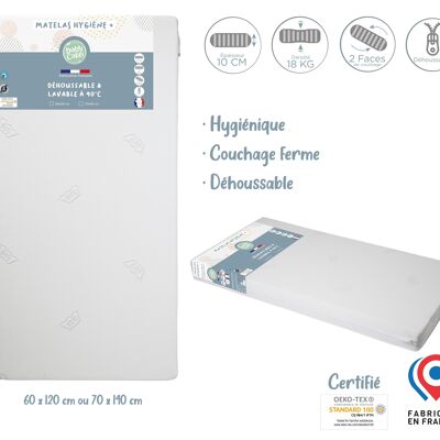 Matelas lit Hygiène Plus 60x120 cm