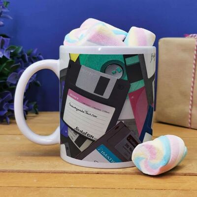 “Diskette” mug and twisted marshmallows x5