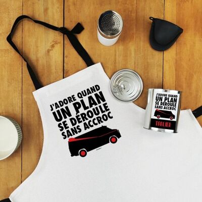Kitchen apron "I love it when a plan goes smoothly"