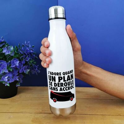 500 ml Isolierflasche „Ich liebe es, wenn ein Plan reibungslos verläuft“