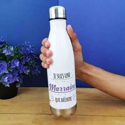 500ml Isolierflasche „Godmother who rocks“