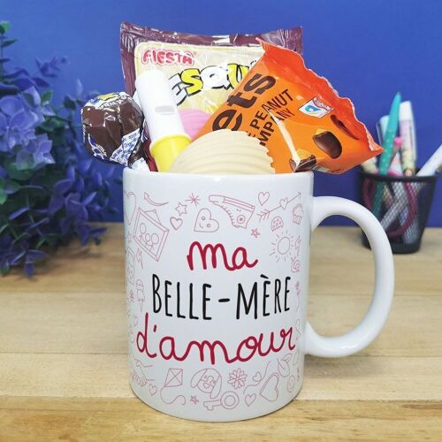 Mug bonbon années 70 "Belle-mère d'amour" de la collection "D'amour"