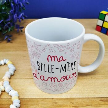 Mug "Belle-mère d'amour"  - Cadeau pour anniversaire :  belle mère 2