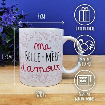 Mug "Belle-mère d'amour"  - Cadeau pour anniversaire :  belle mère 3