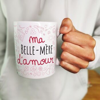 Mug "Belle-mère d'amour"  - Cadeau pour anniversaire :  belle mère 4