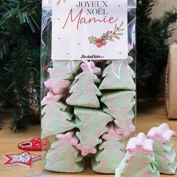 Sachet de guimauve sapin de Noël x 10 - "Joyeux Noël Mamie" 3