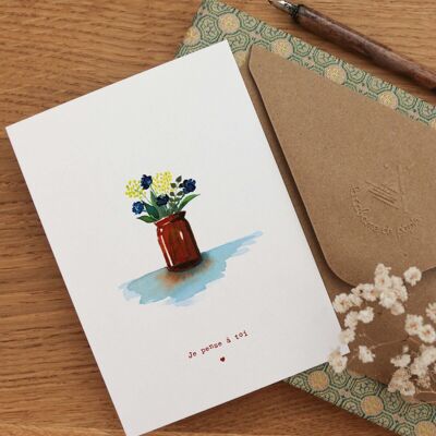 A6 card: I think of you