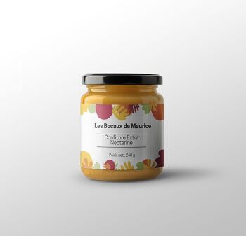 Confiture Extra Nectarine 240G - Les Bocaux de Maurice