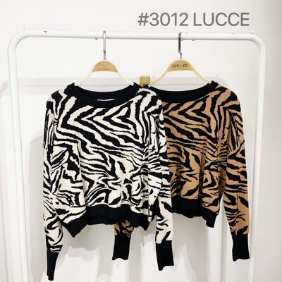 Zebra pattern sweater - 3012