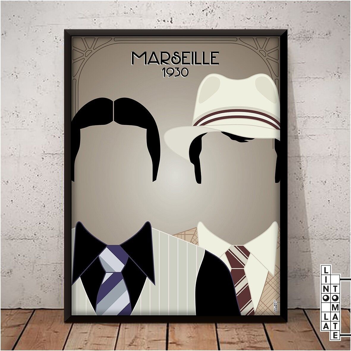 Affiche Lino la Tomate L004f
Hommage de Lino la Tomate à « BORSALINO » (version universelle)
Jean-Paul Belmondo, Alain Delon