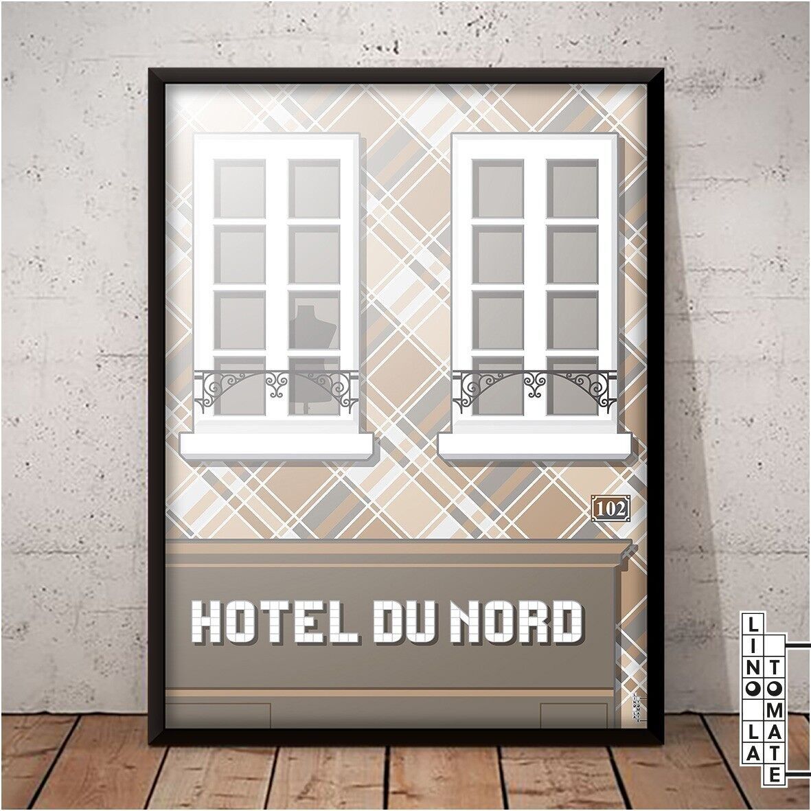 Póster Lino el Tomate L013f
Homenaje de Lino la Tomate a “HÔTEL DU NORD” (versión francesa)
Arletty, Luis Jouvet