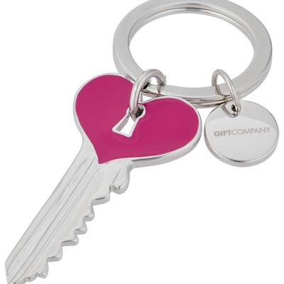 Schlüssel, Schlüsselanhänger Damen, pink, Herz