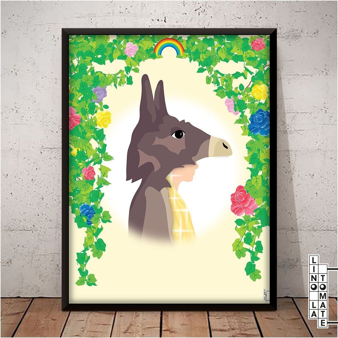 Affiche Lino la Tomate L053
Hommage de Lino la Tomate à « PEAU D’ÂNE » « DONKEY SKIN » (version universelle)
Catherine Deneuve, Jacques Demy, Michel Legrand