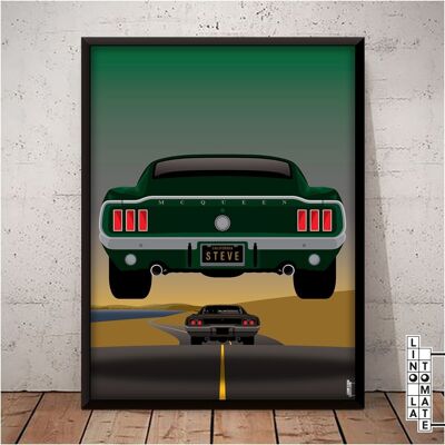 Poster Lino il Pomodoro L081
Omaggio di Lino il Pomodoro a “BULLITT” (versione universale)
Steve McQueen, Jacqueline Bisset