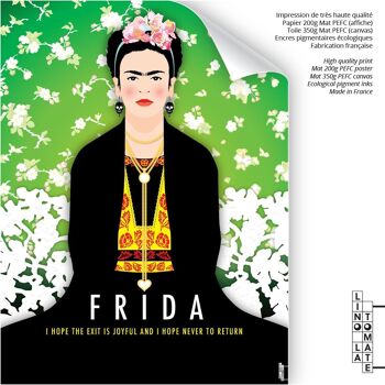 Affiche Lino la Tomate L106e
Hommage de Lino la Tomate à « FRIDA » (english version)
Frida Kahlo 2