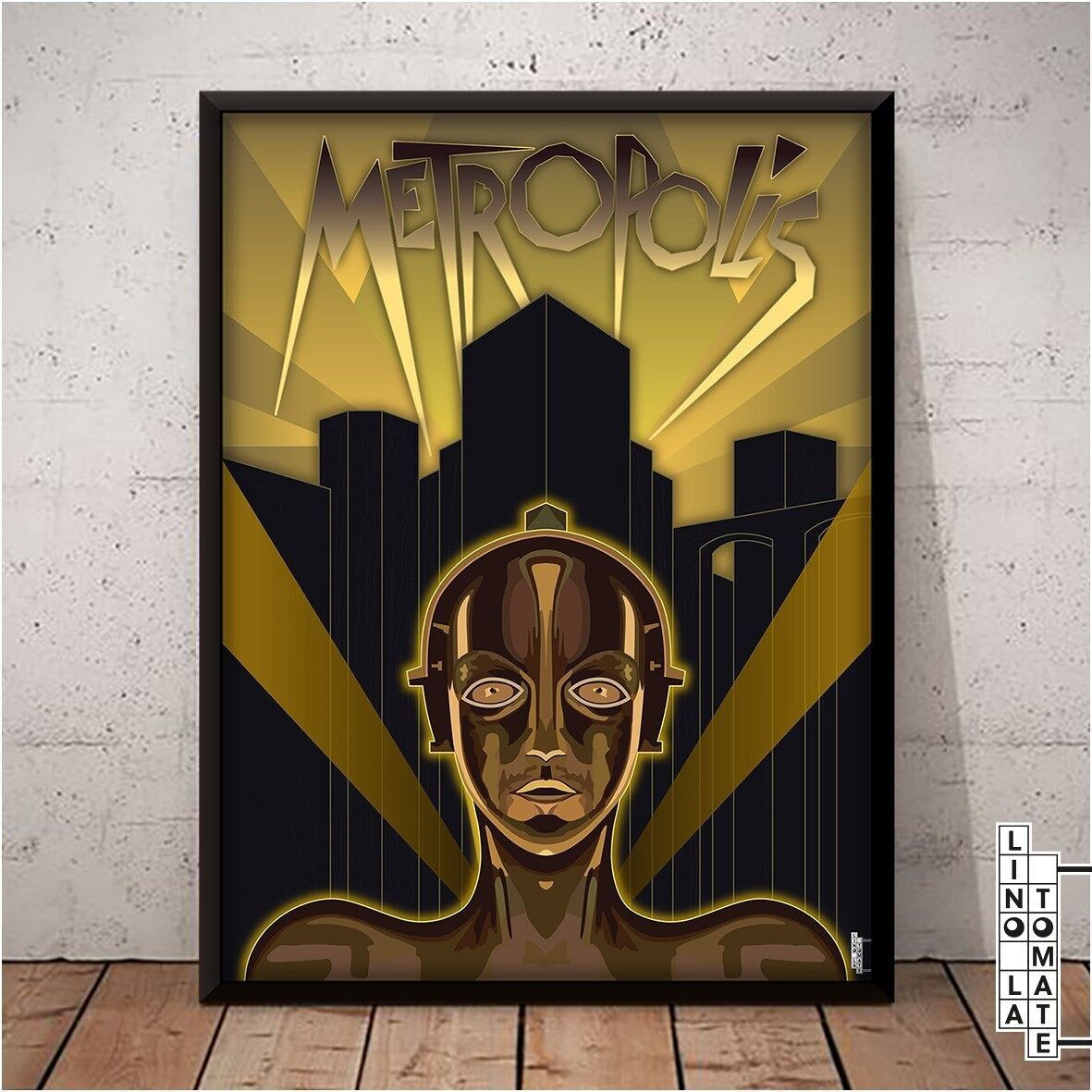 Affiche Lino la Tomate L141
Hommage de Lino la Tomate à « METROPOLIS » (version universelle)
Frtiz Lang