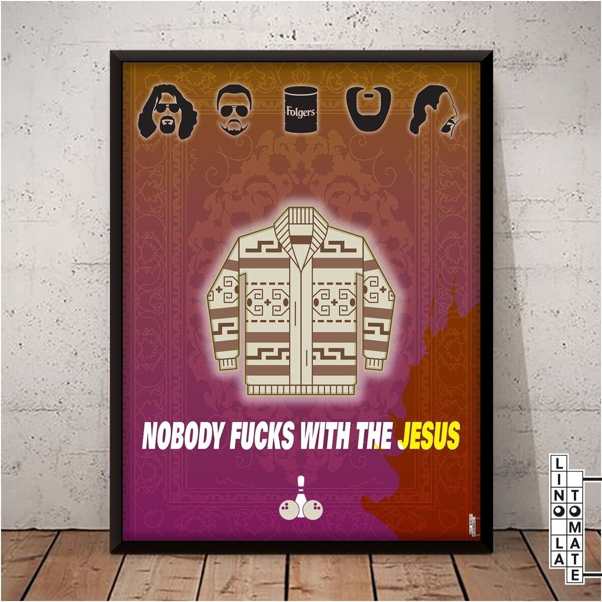 Poster Lino il Pomodoro L184e
Omaggio di Lino la Tomate a “IL GRANDE LEBOWSKI” (versione inglese)
Amico, Joel e Ethan Coen, Jeff Bridges